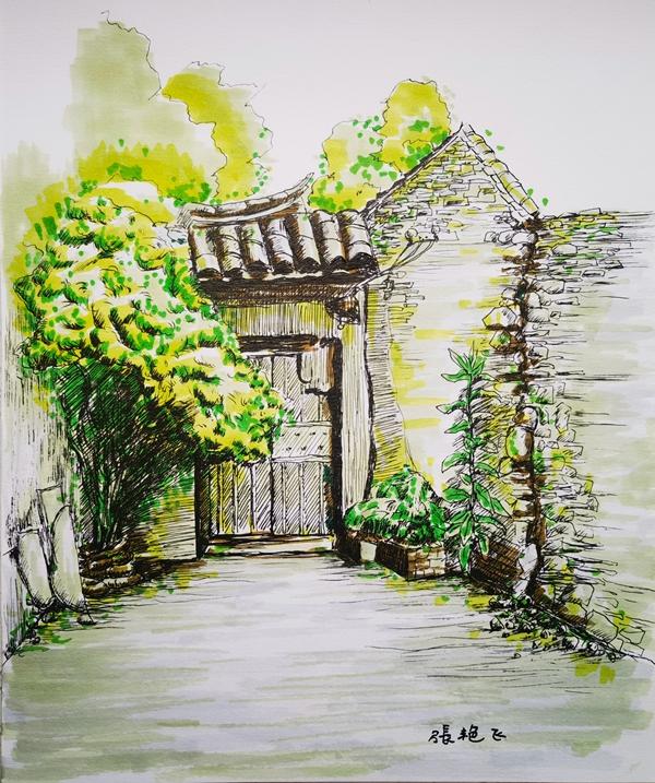 彬長分公司（繪畫類）：小小院落 暖暖屋舍 張艷飛.jpg