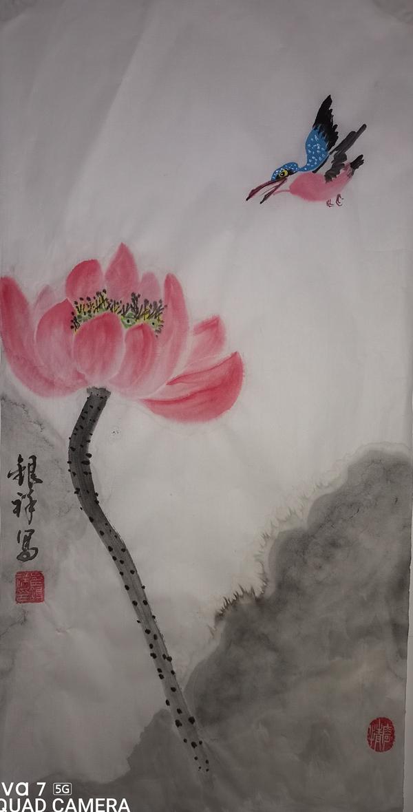 書畫作品：荷塘雅趣 作者：彬長分公司 崔銀祥.jpg